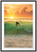 Surfen im Sonnenuntergang Passepartout 100x70