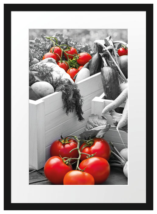 Tomaten im Gemüsekorb Passepartout 55x40