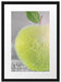 Grüner saftiger Apfel mit Wasserperlen Passepartout 55x40