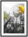 wunderschöne Tulpenwiese schwarz/weiß Passepartout 80x60