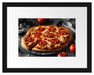 Salamipizza frisch aus dem Ofen Passepartout 38x30
