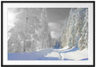 Winterlandschaft mit Bäumen Passepartout 100x70