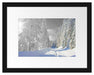 Winterlandschaft mit Bäumen Passepartout 38x30