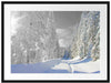 Winterlandschaft mit Bäumen Passepartout 80x60