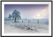 Baum in Winterlandschaft Passepartout 100x70