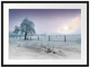 Baum in Winterlandschaft Passepartout 80x60