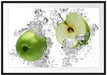 saftig grüne Äpfel im Wasser Passepartout 100x70