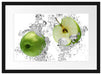 saftig grüne Äpfel im Wasser Passepartout 55x40