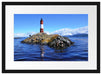 Leuchtturm mit Robben Passepartout 55x40