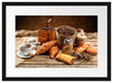 Aromatischer Kaffee mit Croissant Passepartout 55x40