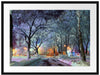 Baumallee im Winter Passepartout 80x60
