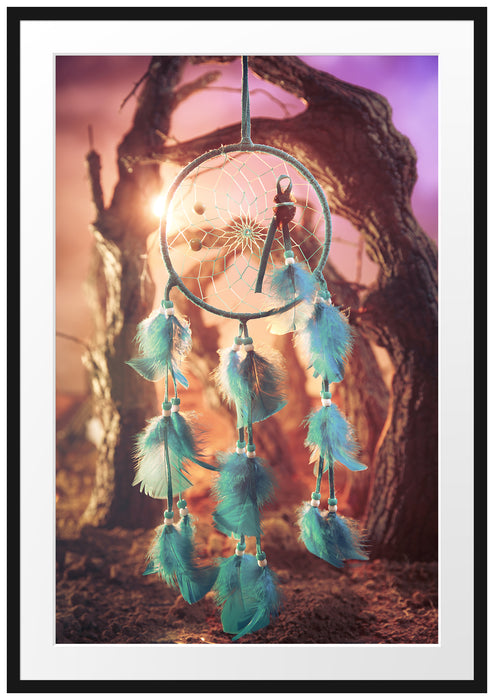 Pixxprint Dreamcatcher, im Galerie-Passepartout Bilderrahmen