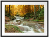 Waldbach im Herbst Passepartout 80x60