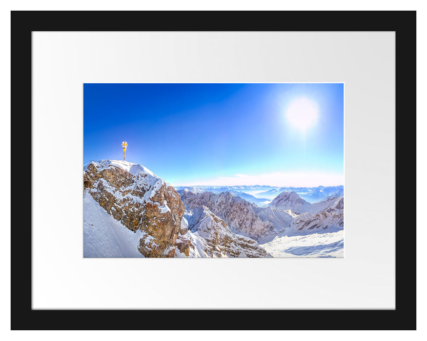 Zugspitze im Sonnenlicht Passepartout 38x30