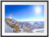 Zugspitze im Sonnenlicht Passepartout 80x60