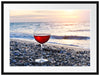 Weinglas am Strand Passepartout 80x60