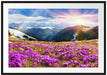 Berge mit Regenbogen Passepartout 100x70
