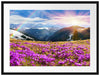Berge mit Regenbogen Passepartout 80x60