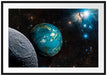 Planet Erde im Kosmos Passepartout 100x70