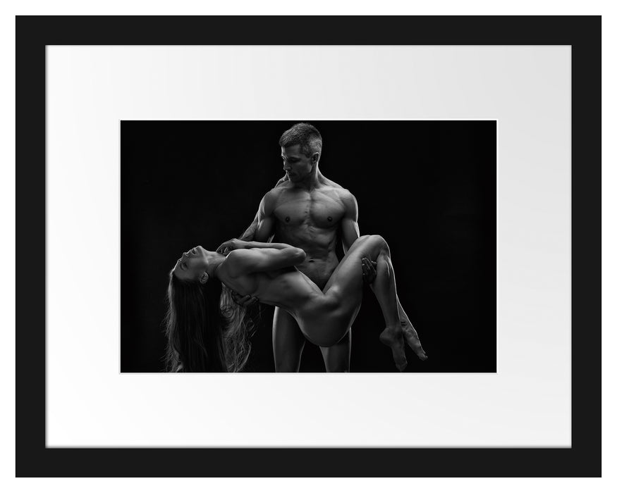 Nude sexy Paar Passepartout 38x30