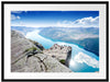 Preikestolen Lysefjord Norwegen Passepartout 80x60