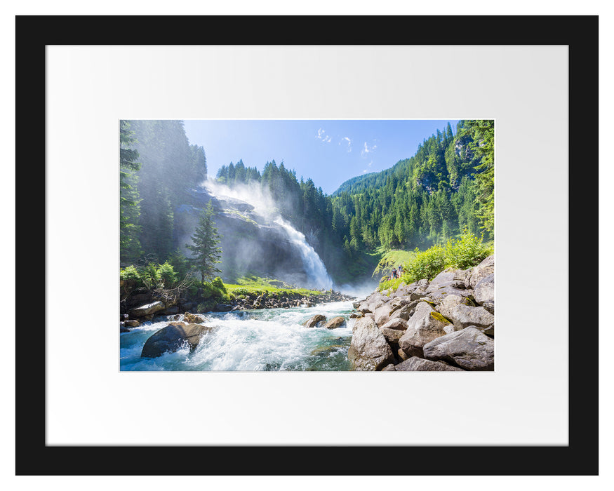 Wasserfälle Nationalpark Salzburg Passepartout 38x30