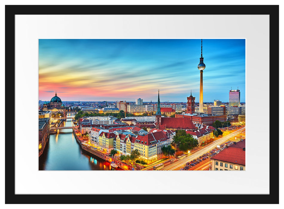 Berlin City Panorama Passepartout 55x40