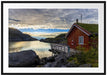 Sonnenaufgang am Fjord Norwegens Passepartout 100x70