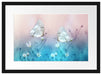 Schmetterling auf kleinen Blumen Passepartout 55x40
