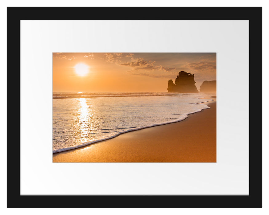 Sonnenuntergang Ozean Passepartout 38x30