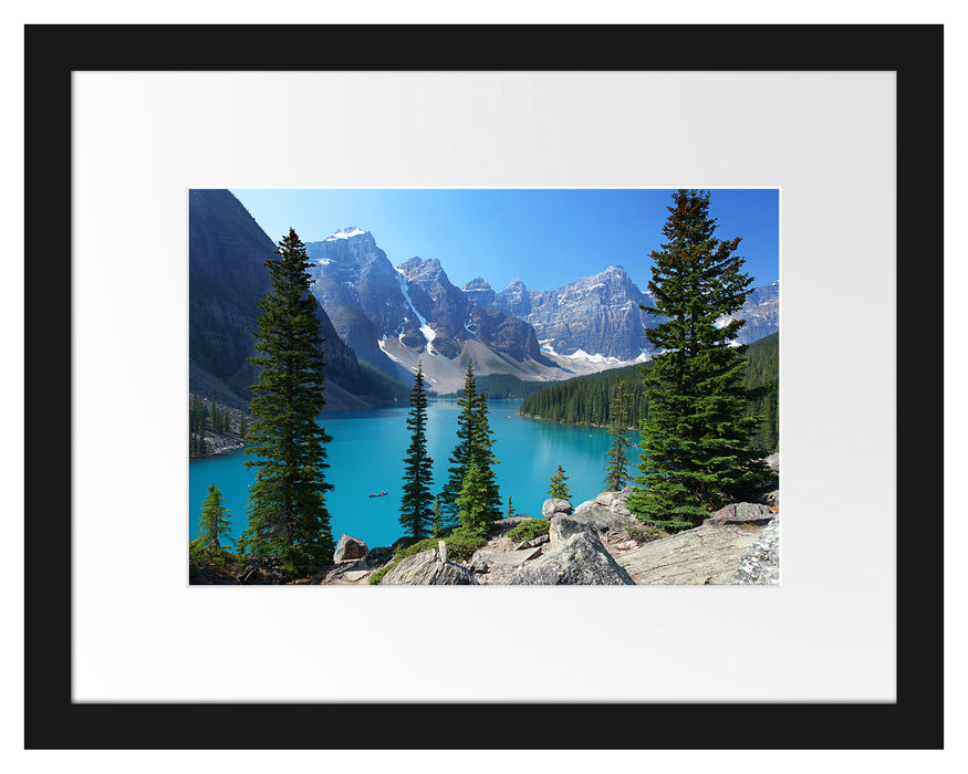 Moraine Lake kanadische Berge Passepartout 38x30