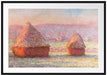 Claude Monet - Heuhaufen Passepartout Rechteckig 100
