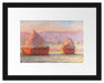 Claude Monet - Heuhaufen Passepartout Rechteckig 30