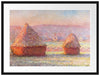 Claude Monet - Heuhaufen Passepartout Rechteckig 80