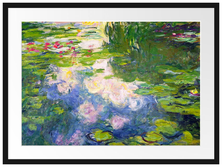 Claude Monet - Seerosen II Passepartout Rechteckig 80