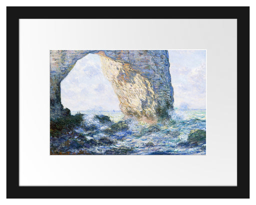 Claude Monet - Das Manneporte bei Etretat Passepartout Rechteckig 30