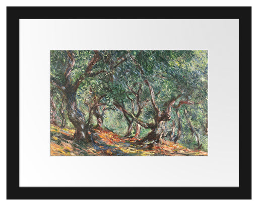 Claude Monet - Die Bodmer Eiche Fontainebleau Passepartout Rechteckig 30