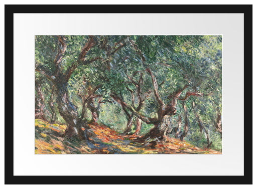 Claude Monet - Die Bodmer Eiche Fontainebleau Passepartout Rechteckig 40