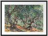 Claude Monet - Die Bodmer Eiche Fontainebleau Passepartout Rechteckig 80