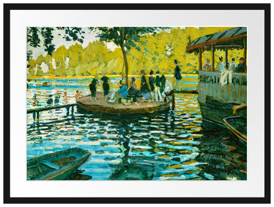 Claude Monet - Badende in La Grenouillère Passepartout Rechteckig 80