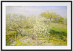 Claude Monet - Frühling Apfelbäume in der Blüte Passepartout Rechteckig 100