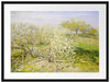 Claude Monet - Frühling Apfelbäume in der Blüte Passepartout Rechteckig 80