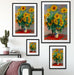 Claude Monet - Ein Strauß Sonnenblumen Passepartout Wohnzimmer Rechteckig