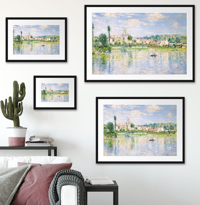 Claude Monet - Vétheuil im Sommer Passepartout Wohnzimmer Rechteckig