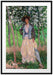 Claude Monet - Die Spaziergängerin Suzanne Hoschedé Passepartout Rechteckig 100