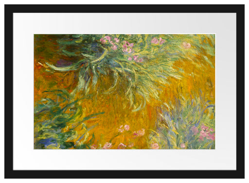 Claude Monet - Weg durch die Schwertlilien Passepartout Rechteckig 40