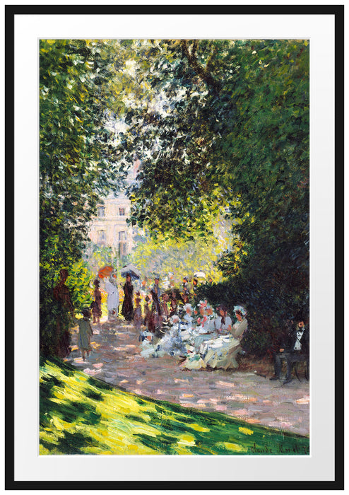 Claude Monet - Der Park Monceau Passepartout Rechteckig 100