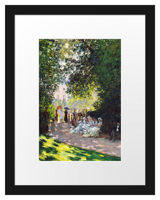 Claude Monet - Der Park Monceau Passepartout Rechteckig 30