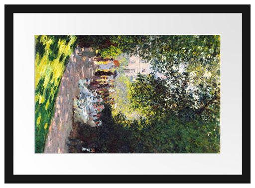 Claude Monet - Der Park Monceau Passepartout Rechteckig 40