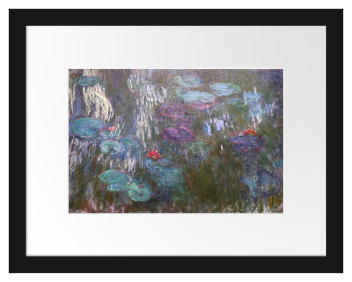 Claude Monet - Seerosen III Passepartout Rechteckig 30